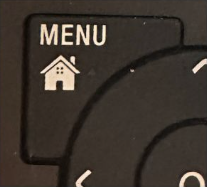 Menu button on remote